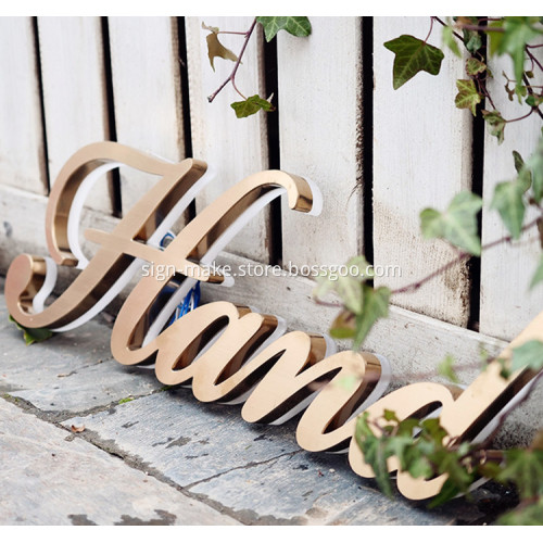 Metal Letters with Led Lights Backlit Letter Sign